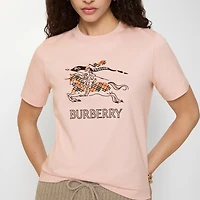 EKD Sketch Cotton T-shirt in Bouquet pink - Women | Burberry® Official
