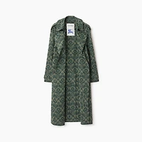 Long Baroque Viscose Blend Trench Coat in Vine green - Men | Burberry® Official