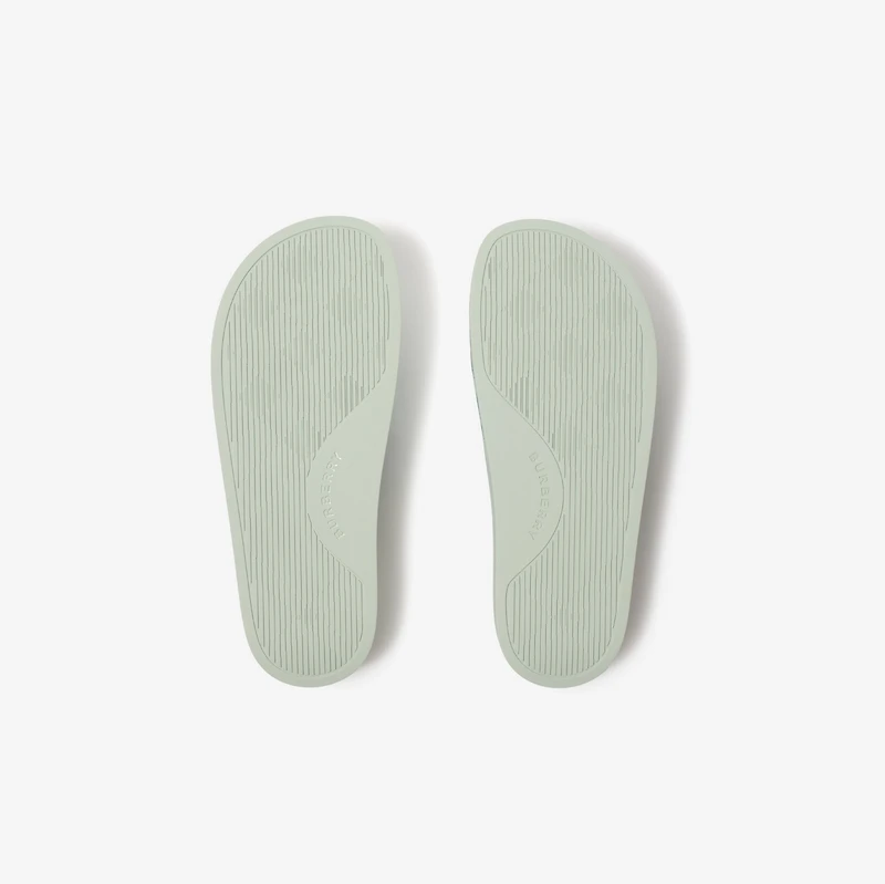 Check Slides in Seafoam green - Women | Burberry® Official
