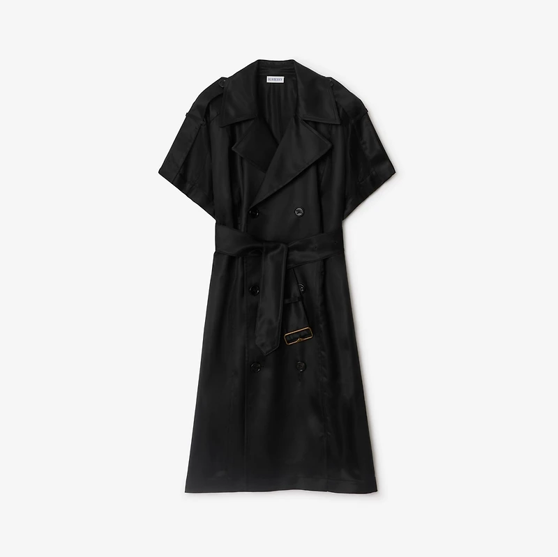 Viscose Trench Dress in Black - Women | Burberry® Official