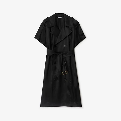 Viscose Trench Dress in Black - Women | Burberry® Official