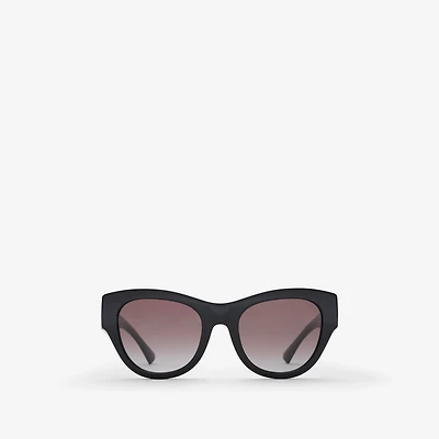 EKD Round Sunglasses in Black - Women | Burberry® Official