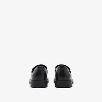 Leather Rogue Loafers in Black - Men | Burberry® Official