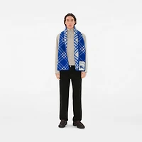 Check Wool Scarf in Knight | Burberry® Official