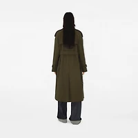 Long Castleford Trench Coat in Juniper - Women, Cotton | Burberry® Official