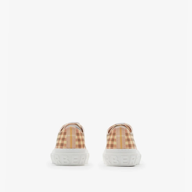 Check Sneakers in Teacup - Women, Nylon | Burberry® Official
