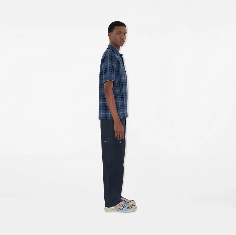 Check Cotton Polo Shirt in Bay blue - Men | Burberry® Official
