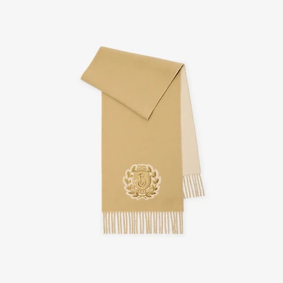 B Crest Cashmere Scarf in Sand beige | Burberry® Official