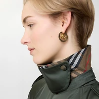 EKD Pavé Hoop Earrings in Gold/black - Women | Burberry® Official