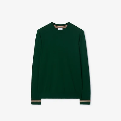 Wool Sweater in Dark green - Men | Burberry® Official