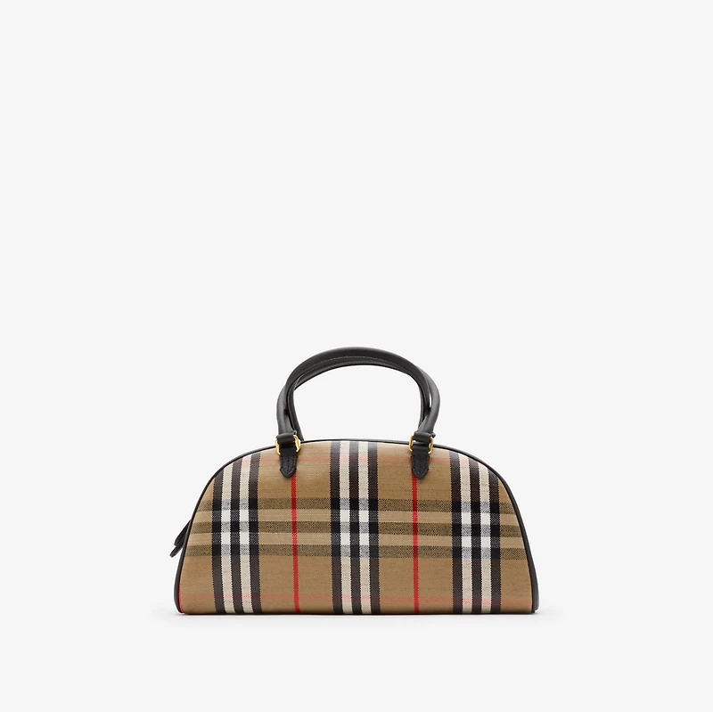Highlands Bowling Bag​ in Sand - Women, Cotton, Linen | Burberry® Official