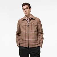 Reversible Tropical Gabardine Bloomsbury Harrington Jacket in Honey beige - Men, Wool | Burberry® Official