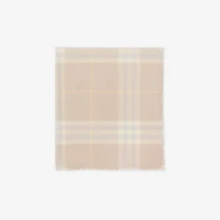 Wide Check Wool Scarf in Smoke | Burberry® Official