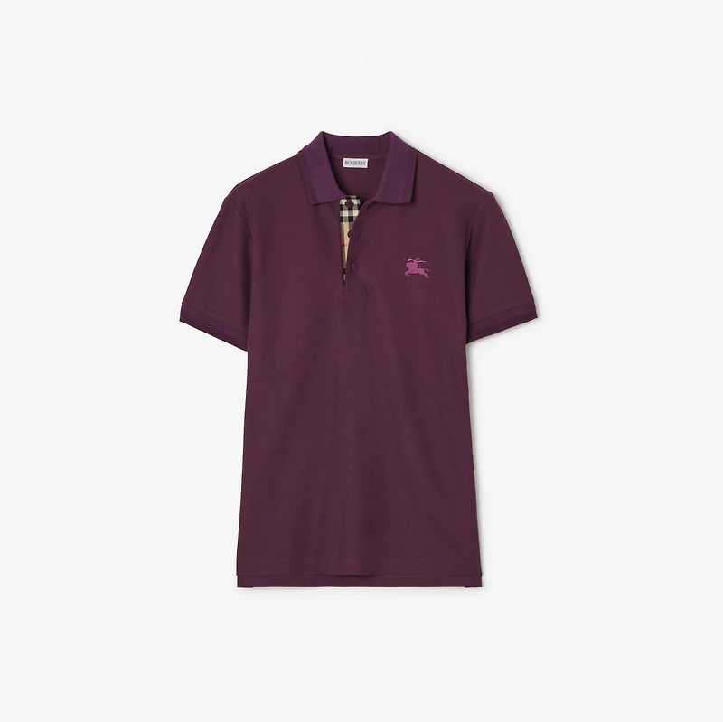 Cotton Polo Shirt in Pansy purple - Men | Burberry® Official