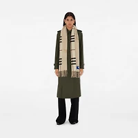 Reversible EKD Check Cashmere Scarf in Stone | Burberry® Official