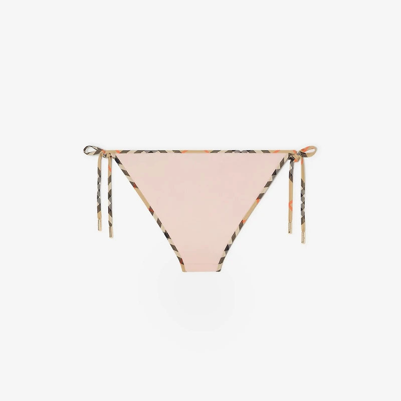 Check Trim Bikini Briefs in Bouquet pink - Women, Nylon | Burberry® Official