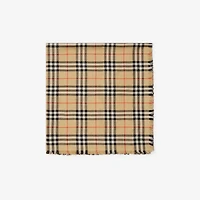 Check Cashmere Silk Scarf in Sand | Burberry® Official