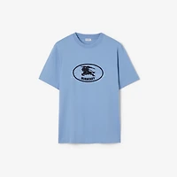 Knight Stamp Cotton T-shirt in Cornflower blue - Men | Burberry® Official