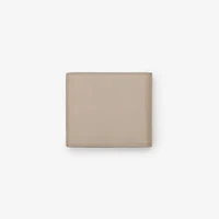 Pop Check Bifold Wallet in Mushroom beige/pebble beige - Men, Leather | Burberry® Official