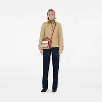 Mini Pocket Bag in Natural/malt brown - Women, Canvas | Burberry® Official