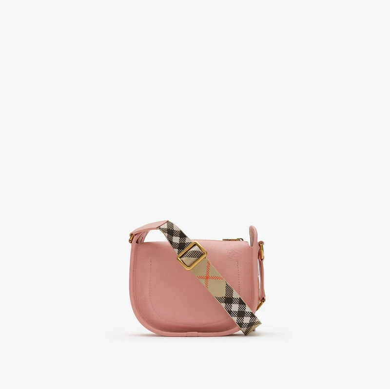 Mini B Clip Messenger Bag in Peony pink - Women | Burberry® Official