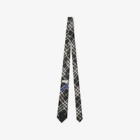 Check Silk Tie in Black/white - Men | Burberry® Official