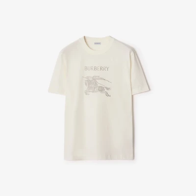 EKD Cotton T-shirt in Chalk white - Men | Burberry® Official