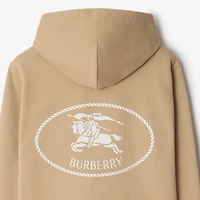 Knight Stamp Cotton Hoodie in Flax beige - Men | Burberry® Official