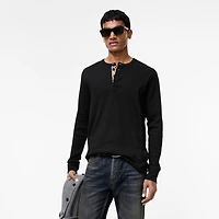 Long-sleeve Cotton top in Black - Men | Burberry® Official