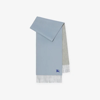 Reversible Cashmere Scarf in Bank/pale grey | Burberry® Official