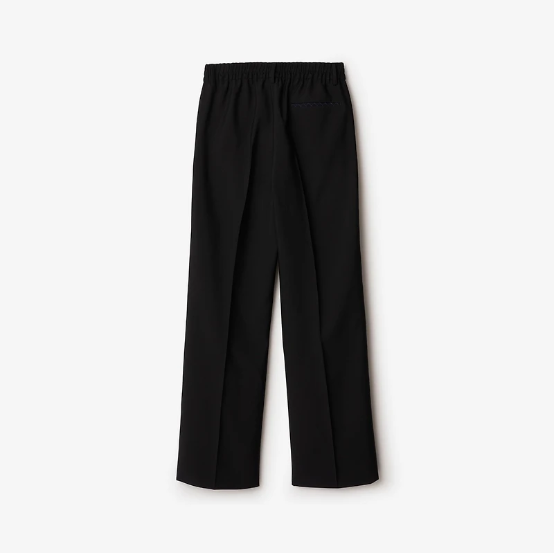 Wool Trousers in Black - Women | Burberry® Official