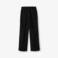 Wool Trousers in Black - Women | Burberry® Official