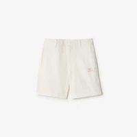 Cotton Blend Shorts in White | Burberry® Official