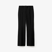 Wool Blend Tailored Trousers in Black - Women | Burberry® Official