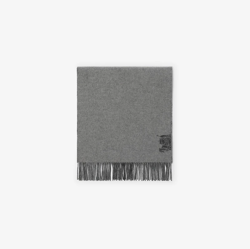 Wide Reversible Check Cashmere Scarf in Charcoal/vine | Burberry® Official