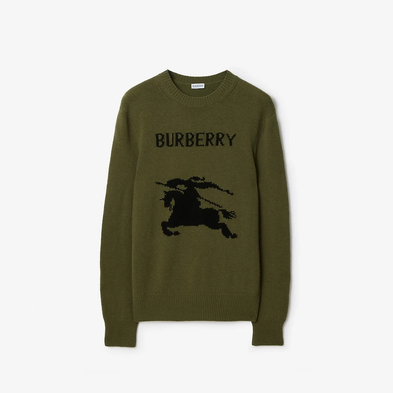 EKD Wool Cashmere Sweater in Tent green - Men | Burberry® Official
