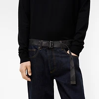 Check Webbing Belt in Iron grey - Men, Nylon | Burberry® Official