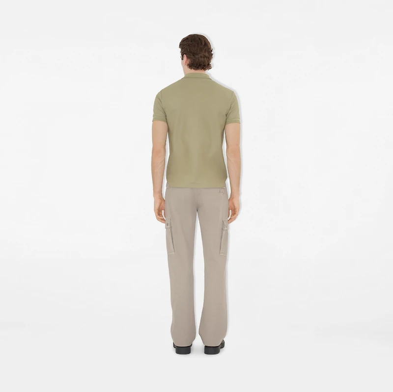 Cotton Polo Shirt in Skylark - Men | Burberry® Official