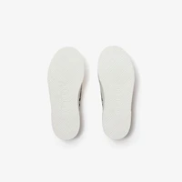 Check Cotton Sneakers in Sand beige - Children | Burberry® Official