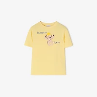 Tokyo Bear Cotton T-shirt in Straw yellow | Burberry® Official