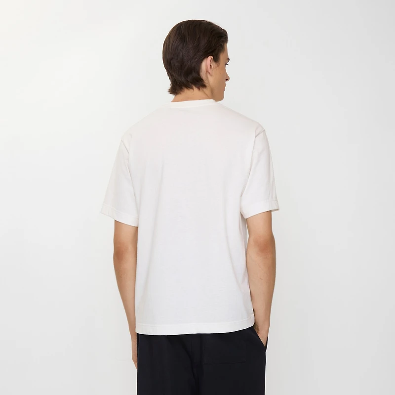 Gothic Logo Cotton T-shirt in Chalk white - Men | Burberry® Official