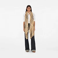 Metallic Wool Silk Scarf in Sand | Burberry® Official