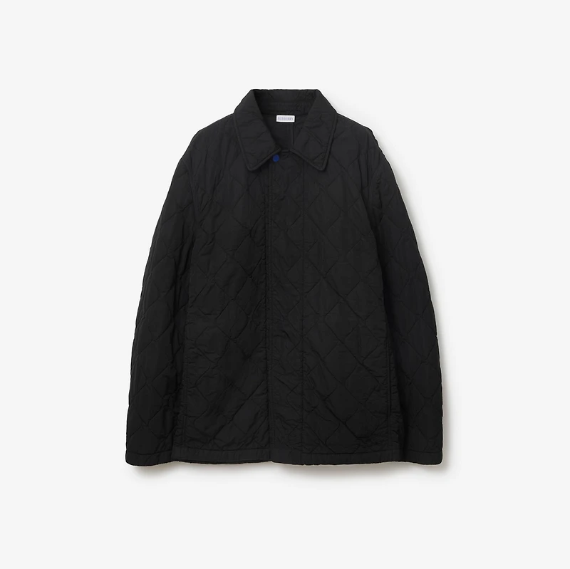 Nylon Quilted Jacket in Onyx - Men | Burberry® Official