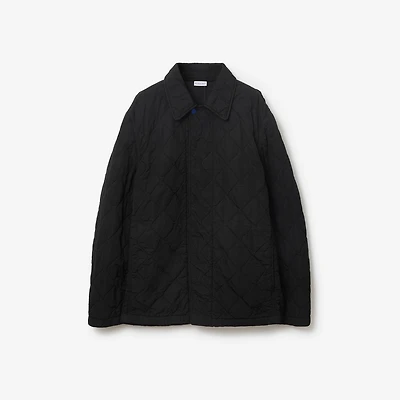 Nylon Quilted Jacket in Onyx - Men | Burberry® Official
