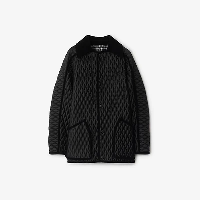 Quilted Nylon Floriston Jacket in Black - Women | Burberry® Official
