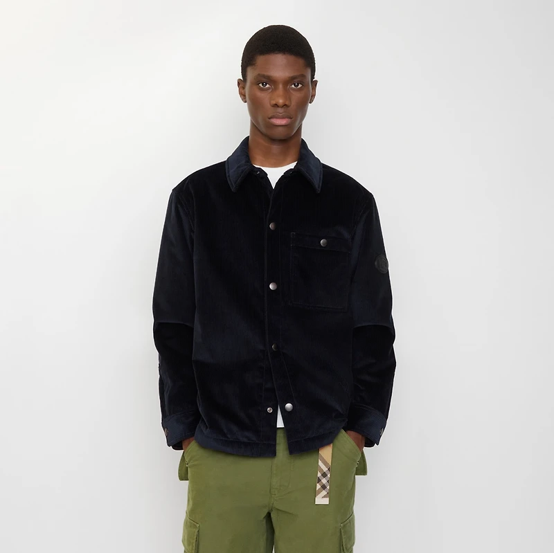 Corduroy Overshirt in Twilight blue - Men, Cotton | Burberry® Official