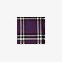 Check Cashmere Silk Scarf in Pansy | Burberry® Official