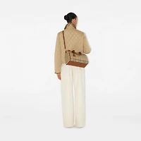 Medium Check Bowling Bag in Archive beige/briar brown - Women | Burberry® Official