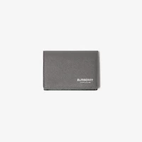 Leather Folding Card Case in Anthracite grey - Men | Burberry® Official