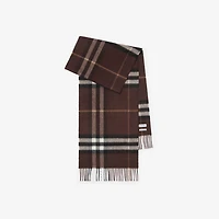 Check Cashmere Scarf in Treacle | Burberry® Official